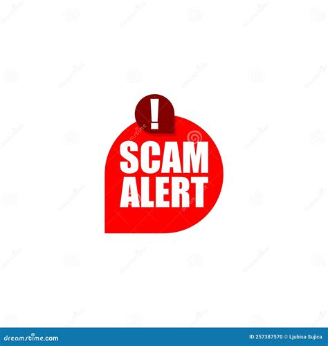 Banner With Red Scam Alert. Attention Sign. Cyber Security Icon ...