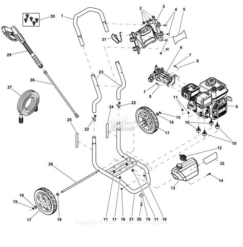 Generac 0065490 Parts Diagram for Unit 2 - Power Washer Unit 2 (0K4086)