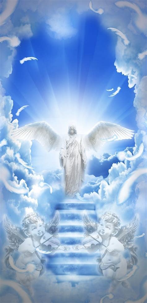 Angel with Wings and Stairs to Heaven