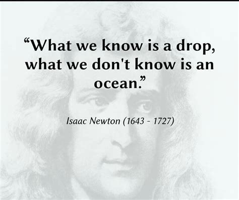 an old photo with the quote what we know is a drop, what we don't know ...