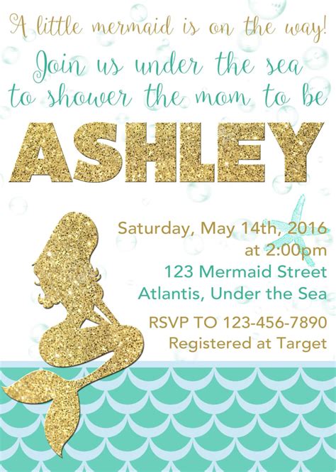 Mermaid Baby Shower Invitation Mermaid Baby Shower - Etsy