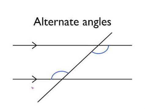 Angles in parallel lines- alternate angles - YouTube