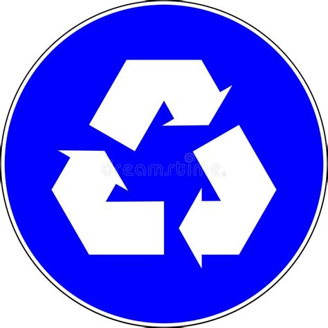 Recycle Blue Symbol Environment Conservation Stock Illustration - Illustration of friendly ...