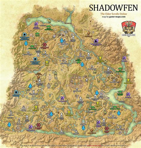 Shadowfen Map - The Elder Scrolls Online | game-maps.com