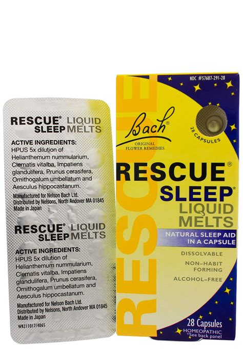 Bach Flower Remedies Rescue Sleep Liquid Melts