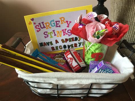 After surgery gift basket #speedyrecovery #getwell | Get well gift baskets, Get well baskets ...