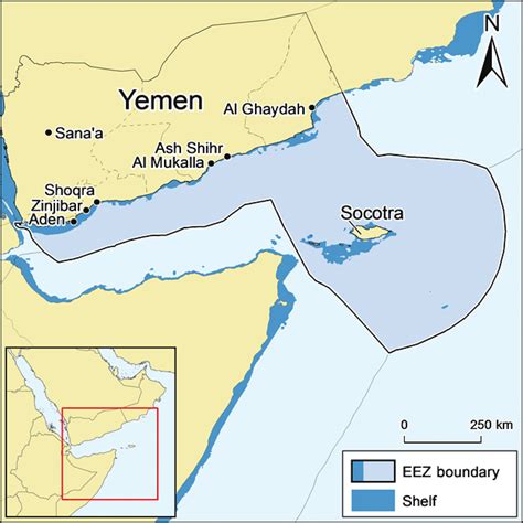 Figure B1: The Gulf of Aden and Arabian Sea coast of Yemen with its ...