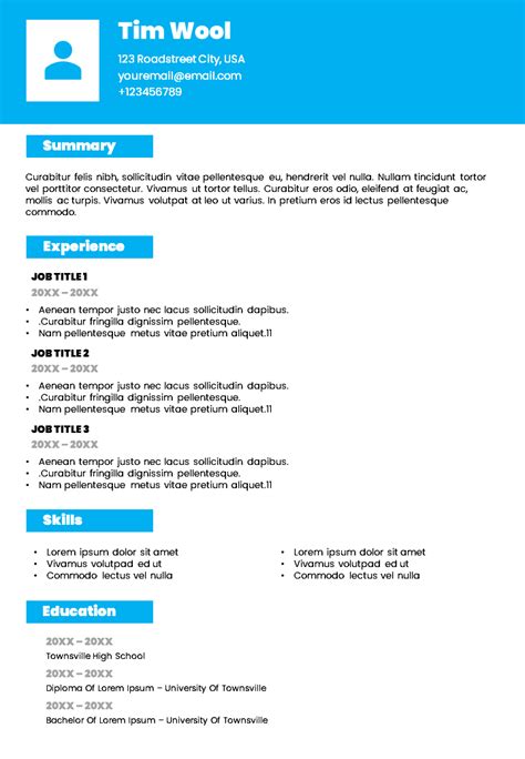 EZ Resume Template 2 - BigProductStore.com