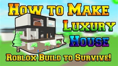 How to Make Small Luxury House in Roblox Build to Survive! - YouTube