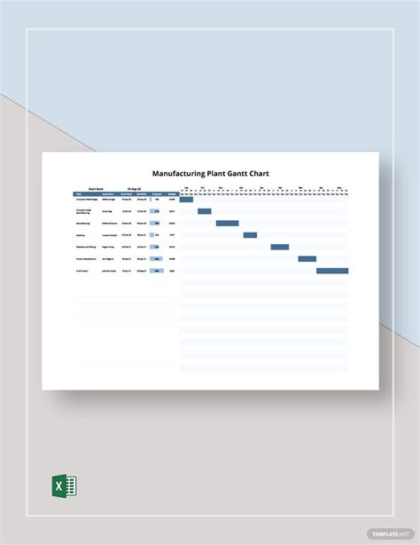 Manufacturing Planning Gantt Chart Template in Excel, Google Sheets - Download | Template.net