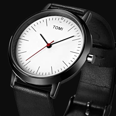 New Top Brand TOMI Men's Watches Sports Quartz Leather strap Casual ...