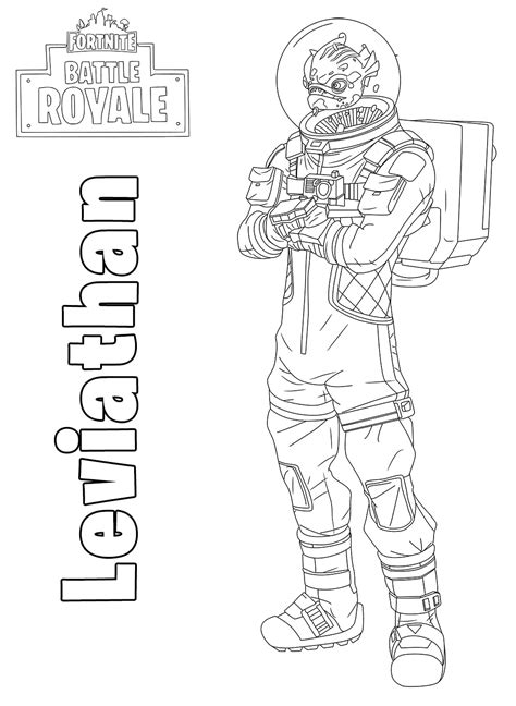 Fortnite skins coloring pages to print for kids
