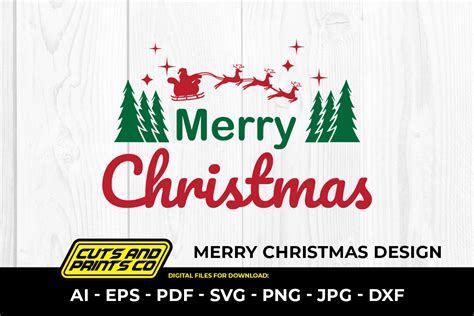 Merry Christmas Banner SVG, PNG, Vector Graphic by Cuts and Prints Co · Creative Fabrica