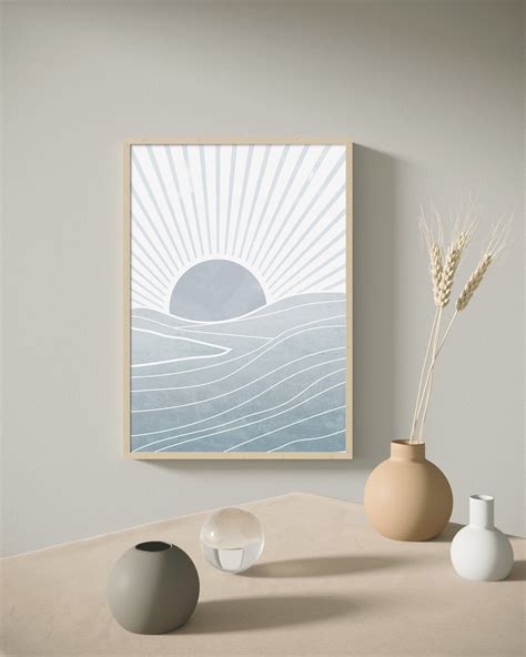 Abstract Sunrise Art, Modern Wall Art, Pastel Sunrise Print, Sun ...