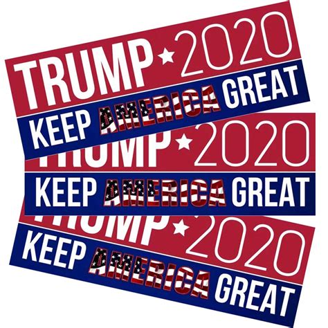 Donald Trump 2020 Election Moligoo 3 Pack Keep America Great Bumper Sticker Car Decal Auto ...