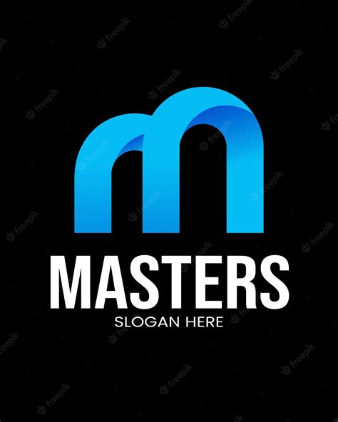 Premium Vector | Masters logo design in adobe illustrator