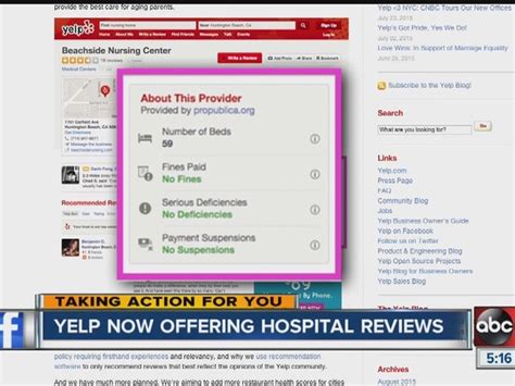 You can now look up hospital and nursing home reviews on Yelp - Story | abcactionnews.com ...