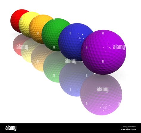 Colors Golf Balls Stock Photo - Alamy