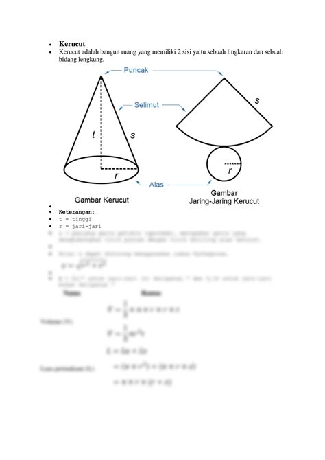 SOLUTION: Rumus volume kerucut - Studypool