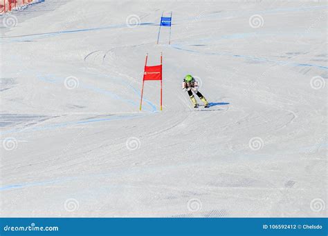 Men Super Giant Slalom during National Cup Alpine Skiing Editorial ...