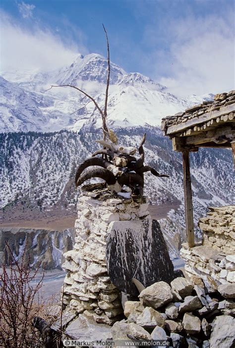 Photo of Mani wall on the way to Tengi. Manang to Thorong La pass, Annapurna trek, Nepal