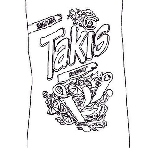 Takis Coloring Page - Etsy UK