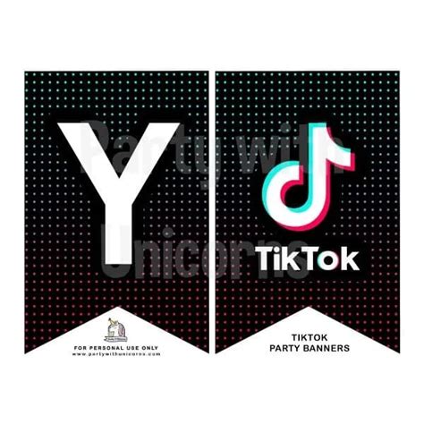 Tiktok Birthday Banner | Party with Unicorns