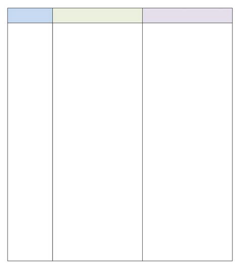 3 Column Chart Templates - 10 Free PDF Printables | Printablee