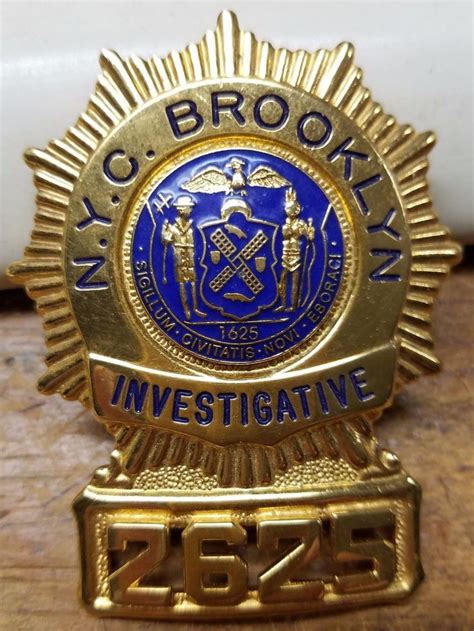 Brooklyn Investigative | Police badge, Badge, Police patches