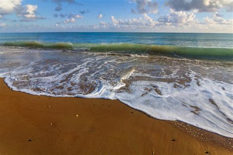 Sea Beach at Hot Summer Day Stock Photo - Image of clouds, water: 259644428