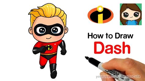 How to Draw Dash Easy | The Incredibles - YouTube