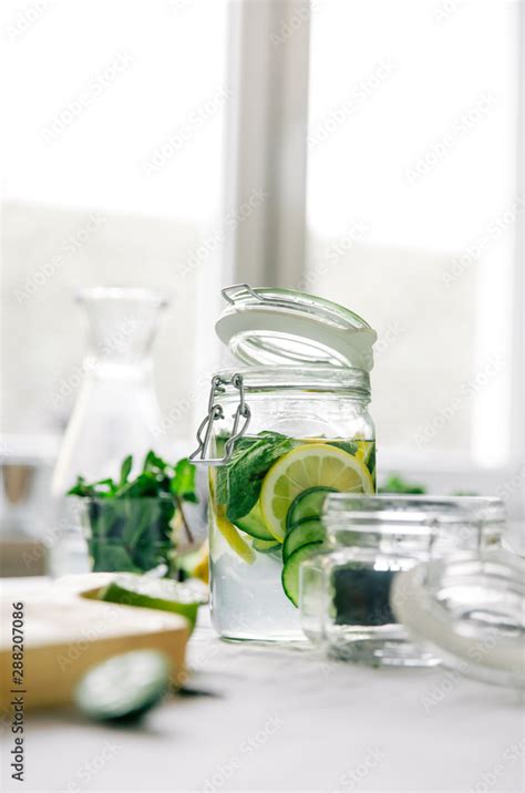 Cucumber water Stock Photo | Adobe Stock