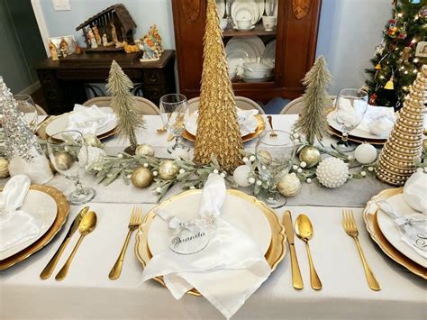 Elegant Christmas Table Decor | Decoración de mesa, Decoración navideña ...