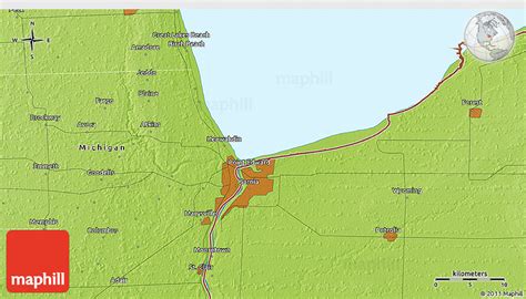 Physical 3D Map of Sarnia