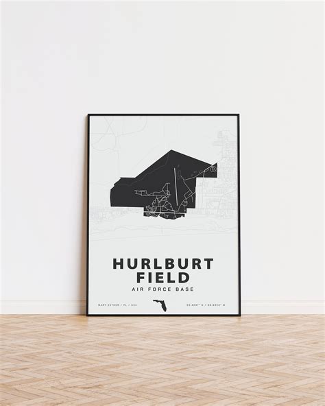 Hurlburt Field Air Force Base Map Print - Etsy