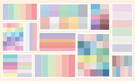 Collection of pastel colors, aesthetic colors, soft color, color palette 7793541 Vector Art at ...