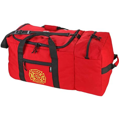 Rolling Firefighter Gear Bag with Shoulder Strap and Helmet Pocket ...