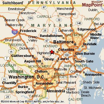 Clarksburg, Maryland Area Map & More