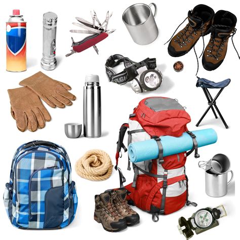 Premium Photo | Camping gear collage