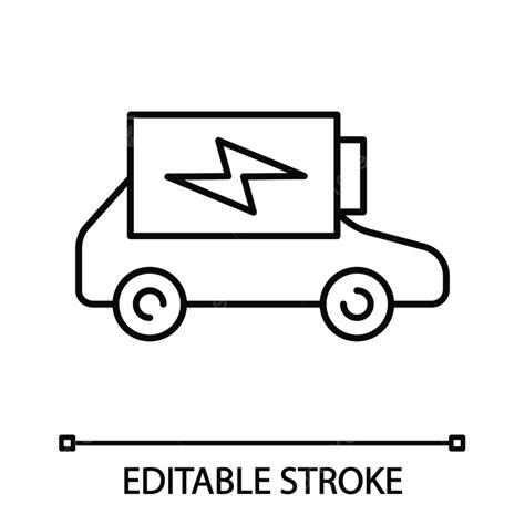 Car Battery Charging Vector Art PNG, Electric Car Battery Charging Linear Icon, Charger, Contour ...