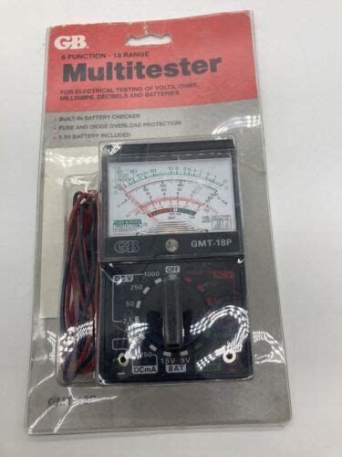 GB Multitester GMT-18P 6 Function 18 Range Volts Ohms Milliamps Decibels Battery | eBay