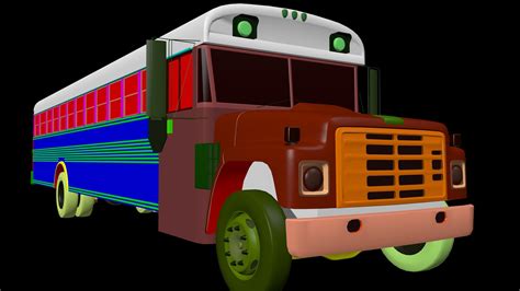 3D School Bus Model - TurboSquid 2087295