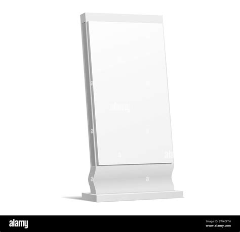 3D outdoor stand display mockup for advertising or information board, vector ad billboard ...