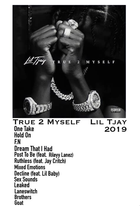 Lil Tjay “True 2 Myself” Album Tracklist Lil Tay, Mixed Emotions, Wall ...