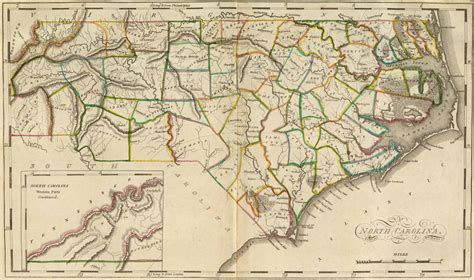 Vintage Signed Numbered Pictoral Early Map of Mecklenburg County ...