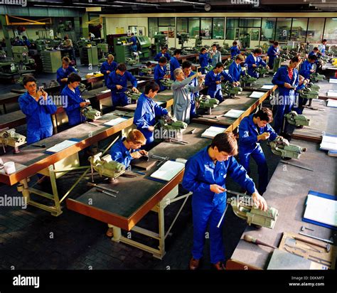 Basic metalworking training at a German vocational school Stock Photo - Alamy