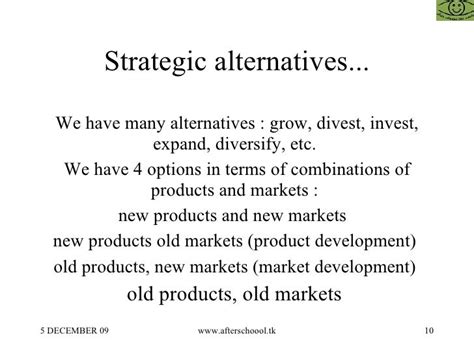 Strategic Management And Strategic Alternatives