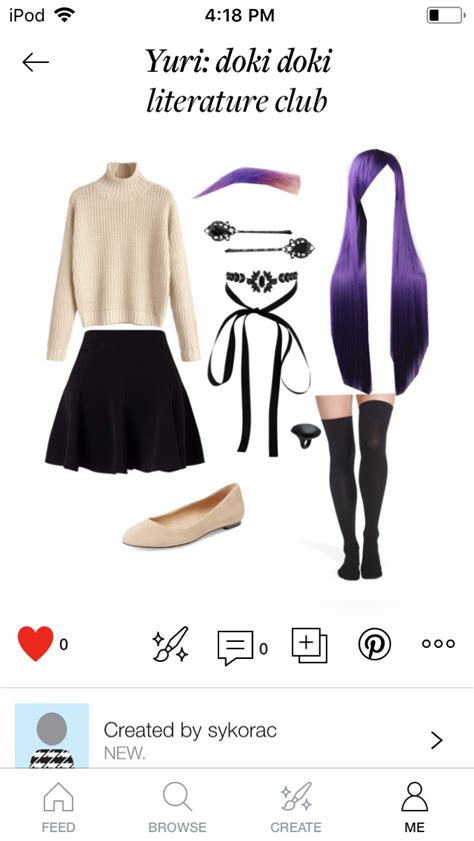 {outfit by me} yuri from ddlc inspired outfit | Anime inspired outfits, Cosplay outfits, Funky ...