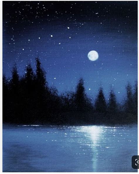 Pin by Abend on Abend | Moonlight painting, Sky painting, Night sky ...