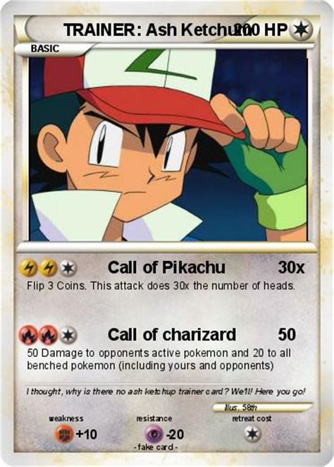 Pokémon TRAINER Ash Ketchum - Call of Pikachu - My Pokemon Card